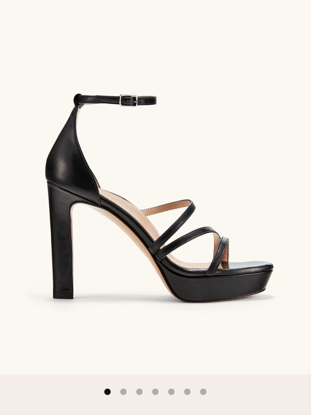 Inez Black Bianca capretto heels - Picture 2 of 8